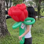 Flowermail Balloon Jumbo Rose Red